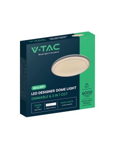 V-TAC LED Designer Domelight 30W/60W/30W Remote Contron 3in1 Dimmable Coffee Cover - 24196 - Цена | LEDs4economy 2