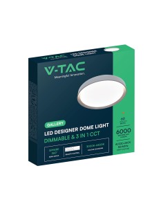 V-TAC LED Designer Domelight 30W/60W/30W Remote Contron 3in1 Dimmable Coffee Cover - 24198 - Цена | LEDs4economy 2