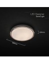 V-TAC LED Designer Domelight 30W/60W/30W Remote Contron 3in1 Dimmable Yellow Wood - 24205 - 5
