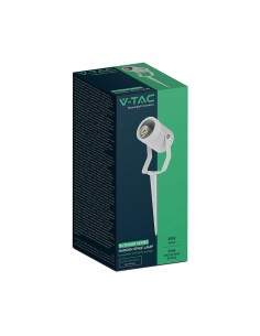V-TAC GU10 Колче За Земя Алуминий Бяло - 24228 - Цена | LEDs4economy 2