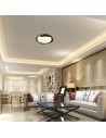 V-TAC 48W LED Decorative Ceiling Lamp (D500*H80mm) 3in1 Remote Control Dimmable Black+Grey - 24185 - 3