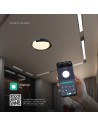 V-TAC 48W LED Decorative Ceiling Lamp (D500*H80mm) 3in1 Remote Control Dimmable Black+Grey - 24185 - 4
