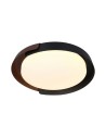 V-TAC 48W LED Decorative Ceiling Lamp (D500*H80mm) 3in1 Remote Control Dimmable Black+Wood Grain - 24186