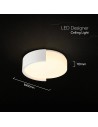 V-TAC 48W LED Decorative Ceiling Lamp (D450*H120mm) 3in1 Remote Control Dimmable White - 24189 - 5