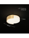 V-TAC 48W LED Decorative Ceiling Lamp (D450*H120mm) 3in1 Remote Control Dimmable Gold - 24190 - 5