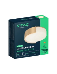 V-TAC 63W LED Decorative Ceiling Lamp (D550*H120mm) 3in1 Remote Control Dimmable Black - 24191 - Цена | LEDs4economy 2