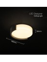 V-TAC 63W LED Decorative Ceiling Lamp (D550*H120mm) 3in1 Remote Control Dimmable Black - 24191 - 5