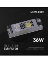 V-TAC SLIM Захранване - 36W 12V 3A IP20 - 24254 - 3