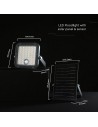 V-TAC 30W LED Соларен Прожектор LiFePo Батерия 6.4V Черен CCT - 24277 - 5