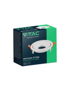 V-TAC GU10 Корпус Алумин Кръг Бял - 24222 - Цена | LEDs4economy 2