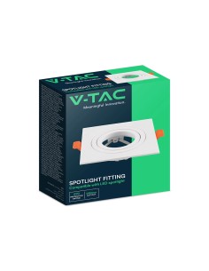 V-TAC GU10 Корпус Алумин Кръг Бял - 24225 - Цена | LEDs4economy 2