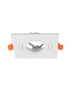 V-TAC GU10 Корпус Алумин Квадрат Бял - 24226 - Цена | LEDs4economy