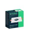 V-TAC GU10 Корпус Алумин Квадрат Бял - 24226 - 2