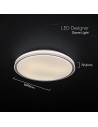 V-TAC LED Designer Domelight 30W/60W/30W Remote Contron 3in1 Dimmable Black Cover - 24202 - 5