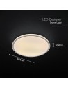 V-TAC LED Designer Domelight 30W/60W/30W Remote Contron 3in1 Dimmable Grey Cover - 24204 - 5