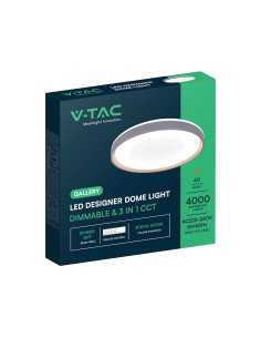 V-TAC LED Designer Domelight 20W/40W/20W Remote Contron 3in1 Dimmable Wood Grain - 24200 - Цена | LEDs4economy 2