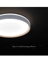 V-TAC LED Designer Domelight 20W/40W/20W Remote Contron 3in1 Dimmable Wood Grain - 24200 - 4