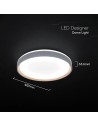 V-TAC LED Designer Domelight 20W/40W/20W Remote Contron 3in1 Dimmable Wood Grain - 24200 - 5