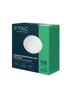 V-TAC E27 Плафониера 2IN1 Сензор Бяла - 24359 - Цена | LEDs4economy 2