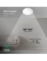 V-TAC E27 Плафониера 2IN1 Сензор Бяла - 24359 - 4