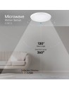 V-TAC REAL MICROWAVE PRESENCE SENSOR LAMP LED BY CREE CCT: 5IN1 POWER SELECT -WHITE - 24360 - 4