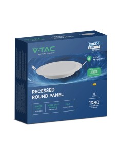 V-TAC 18W LED CREE CHIP Мини Панел Вграждане 3в1 Кръг - 78646 - Цена | LEDs4economy 2