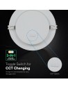 V-TAC 18W LED CREE CHIP Мини Панел Вграждане 3в1 Кръг - 78646 - 4
