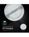 V-TAC 18W LED CREE CHIP Мини Панел Външен 3в1 Кръг - 78766 - 4