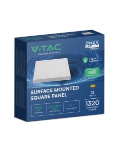 V-TAC 12W LED CREE CHIP Мини Панел Външен 3в1 Квадрат - 104956 - Цена | LEDs4economy 2