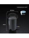 V-TAC 1W LED Подземно Тяло 6400K Черно - 211468 - 6
