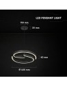 V-TAC 25W LED Декоративно Висящо Тяло 4000K Пясъчно Черно - 24289 - 6