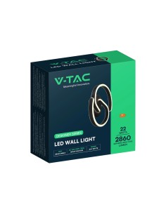 V-TAC 22W LED Декоративно Стенно Тяло 4000K Пясъчно Черно - 24290 - Цена | LEDs4economy 2