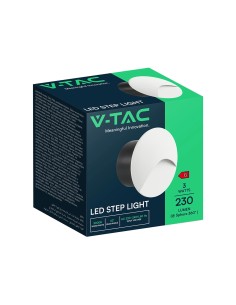 V-TAC 3W LED Осветление За Стъпала 3000K Бяло Тяло Кръг IP65 - 24230 - Цена | LEDs4economy 2