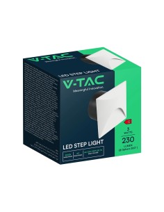V-TAC 3W LED Осветление За Стъпала 3000K Бяло Тяло Квадрат IP65 - 24231 - Цена | LEDs4economy 2