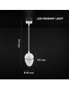 V-TAC 9W LED Пендел Алумин Бял - 24232 - 6