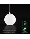 V-TAC 9W LED Пендел Алумин+Желязно Бял - 24233 - 5