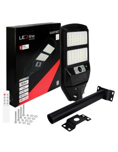 LEDline Соларна улична лампа SUNSTREET 6500K 100W 750lm IP54 черен PRIME - 211315 - Цена | LEDs4economy 2