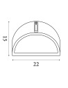Searchlight® I LED Аплик Kentucky за външна употреба - черна, матирана, IP44 I 1 x E27 - 130 - 4