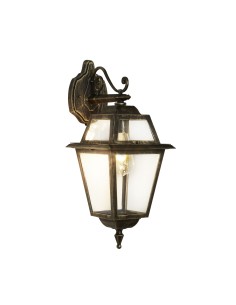 Searchlight® I Фенер New Orleans - черно злато, прозрачно стъкло, IP44 I 1 x E27 - 1522 - Цена | LEDs4economy