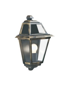 Searchlight® I Фенер New Orleans - черно злато, стъкло, IP44 I 1 x E27 - 1523 - Цена | LEDs4economy