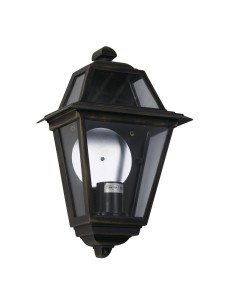 Searchlight® I Фенер New Orleans - черно злато, стъкло, IP44 I 1 x E27 - 1523 - Цена | LEDs4economy 2
