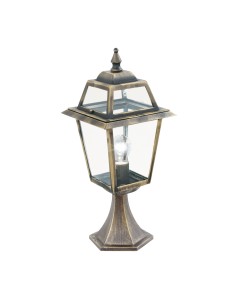 Searchlight® I Градински стълб New Orleans - алуминий, черно злато и стъкло, IP44 I 1 x E27 - 1524 - Цена | LEDs4economy
