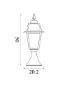 Searchlight® I Градински стълб New Orleans - алуминий, черно злато и стъкло, IP44 I 1 x E27 - 1524 - 4