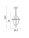 Searchlight® I Висящ фенер New Orleans, черно злато и стъкло, IP44 I 1 x E27 - 1526 - 4