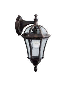 Searchlight® I Фенер Capri - алуминий, рустик кафяво и стъкло, IP44 I 1 x E27 - 1563 - Цена | LEDs4economy 2