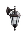 Searchlight® I Фенер Capri - алуминий, рустик кафяво и стъкло, IP44 I 1 x E27 - 1563 - 2