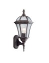 Searchlight® I Фенер Capri - алуминий, рустик кафяво и стъкло, IP44 I 1 x E27 - 1565