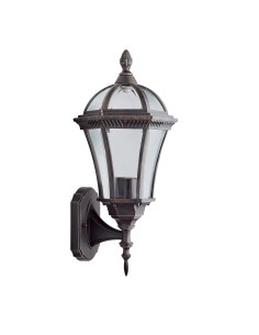 Searchlight® I Фенер Capri - алуминий, рустик кафяво и стъкло, IP44 I 1 x E27 - 1565 - Цена | LEDs4economy 2