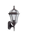 Searchlight® I Фенер Capri - алуминий, рустик кафяво и стъкло, IP44 I 1 x E27 - 1565 - 2