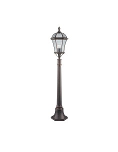 Searchlight® I Градински стълб Capri - алуминий, рустик кафяв и стъкло, IP23 I 1 x E27 - 1568 - Цена | LEDs4economy
